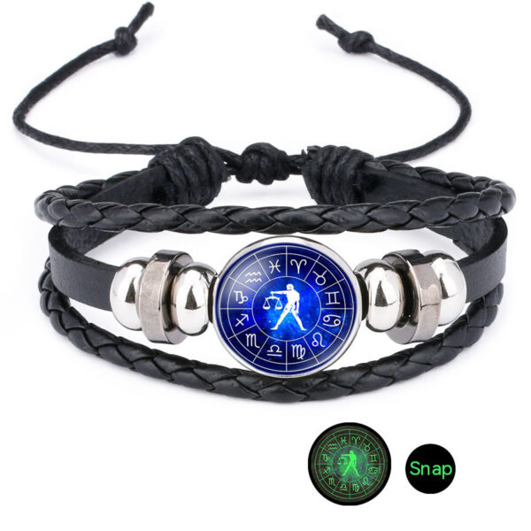 O1CN017fg0ZX1SrRizcM8WF_2891982300-0-cib Wholesale Luminous 12 Constellation Time Gems Leather Bracelet