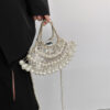 O1CN017gPaEI2JSs9NxAsqI_4029749421-0-cib Wholesale Polyester Pearl Chain Vintage Dinner Tote Bag