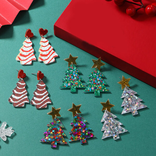 Wholesale Light Luxury, High-end Christmas Design, Niche Fashion Earrings