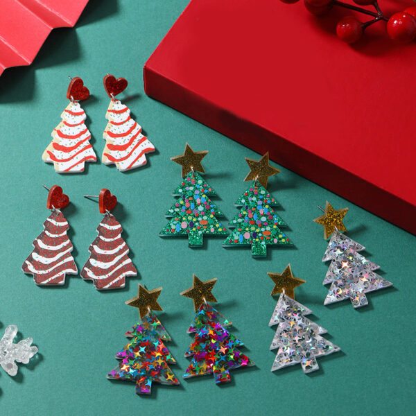 Wholesale Light Luxury, High-end Christmas Design, Niche Fashion Earrings