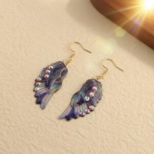 New angel wings-blue purple diamond
