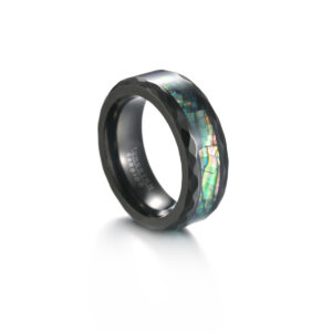 O1CN017jOeGY25XXQQtef5b__2525097536-0-cib Wholesale Black Plated Abalone Rings Tungsten Carbide