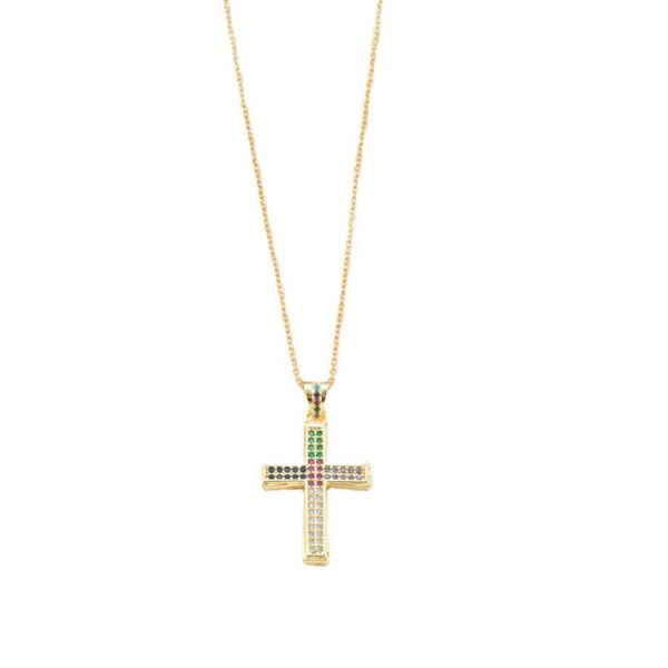 O1CN017lT3Nt1Bs2pwHykSe_0-0-cib Wholesale Copper Cross Inlaid Zircon Necklace