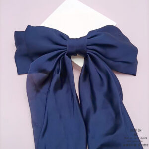 Navy Blue-Scarf Bow