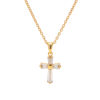 O1CN017prL242ElaFohVrYl_2210913638785-0-cib Wholesale 18K Gold Stainless Steel White Zirconia Square Cross Necklace
