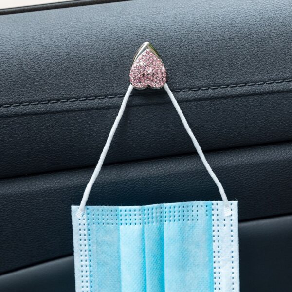 Wholesale Valentine's Day Zinc Alloy Diamond-encrusted Adhesive Heart-shaped Hook