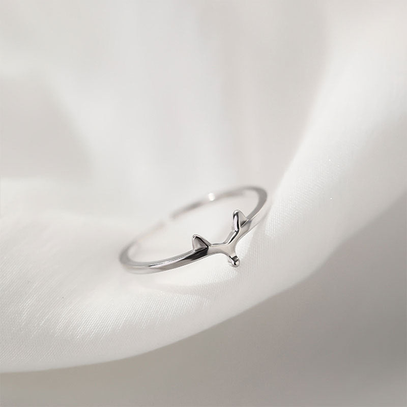 Wholesale 925 Sterling Sier Fox Open Ring