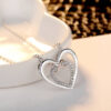 Wholesale Necklace Stainless Steel Double Heart Shape OLY-NE-WL141