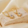 Wholesale Micropaved Zirconia Square Earrings
