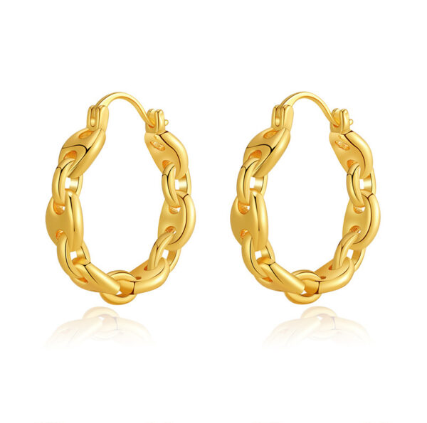 Wholesale Brass Plated 18K Real Gold Earrings