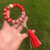 O1CN017rZXJO1FT5dRoUp3q_2698260487-0-cib Wholesale Independence Day Wooden Beads Beaded Wrist Keychain