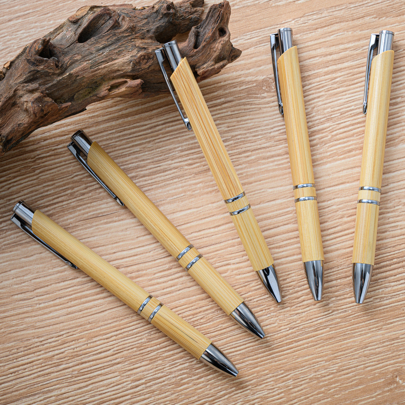 Wholesale Push Bamboo Ballint Pens