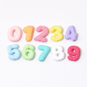 Wholesale DIY Digital Loose Beads Transparent Frosted Three-dimensional Through-hole Beads