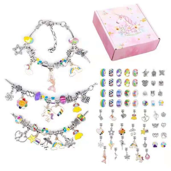 Wholesale diy Kids Bracelet Cartoon Pink Set