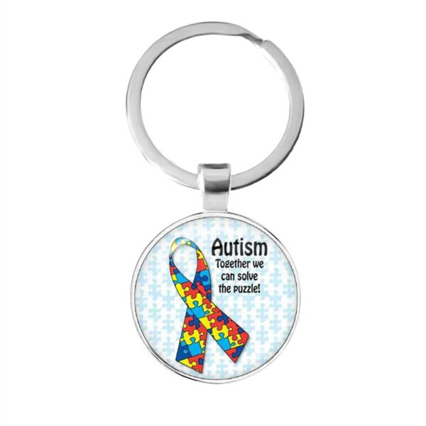 O1CN017uF3eL1tijokN2XMH_2212752275936-0-cib Wholesale Alloy Autism Ribbon Love Keychain