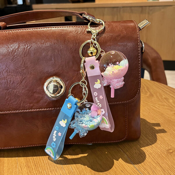 Wholesale Acrylic Quicksand Lollipop Keychain