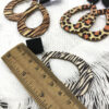 Wholesale Leopard Zebra Vintage Wood Earrings