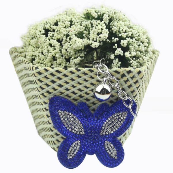 Wholesale Diamond Butterfly Zinc Alloy Keychains