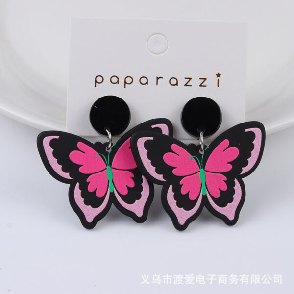 O1CN017y4HnE1T3LxDdXOlk_2677772326-0-cib Wholesale Butterfly Embossed Colorful Acrylic Earrings