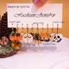 Wholesale Fashion Halloween Pumpkin Black Cat Pendant Earrings Set