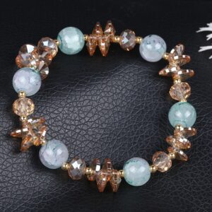 Circle ice cracked blue