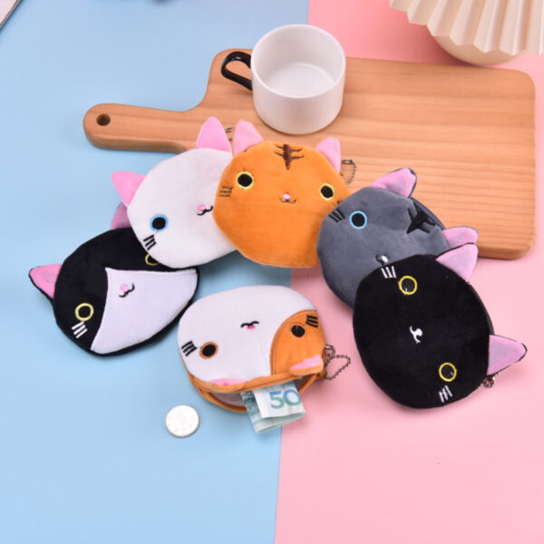 Wholesale Cartoon Mini Kitten Plush Coin Purse