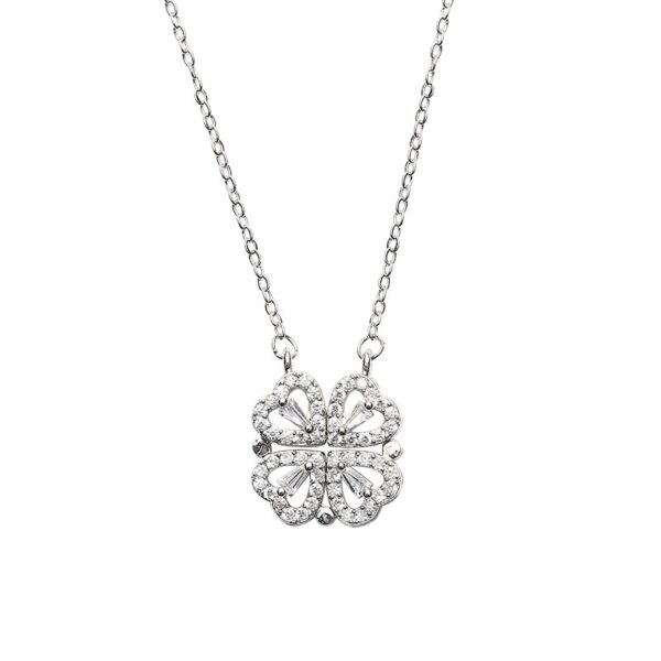 Wholesale Love Four-leaf Clover Stacking Necklace