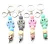 Wholesale Silicone Bead Charm Elephant Keychain