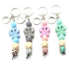 Wholesale Silicone Bead Charm Elephant Keychain
