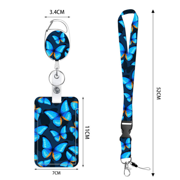O1CN0180pDA81DSyNYEpuAD_971130216-0-cib Wholesale Badge Reels ABS Butterfly Card Holder Retractable Keychain