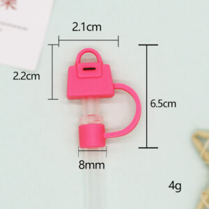 Rose red bag 8mm / Bagged without straw