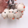 Wholesale Fox Fur Off-white Chick Keychain