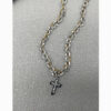 Wholesale Titanium Steel Wrap Cross Necklace with Diamonds