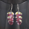 Wholesale Super Shiny Synthetic Crystal Light Purple Multi-Layered Disc Color Earrings