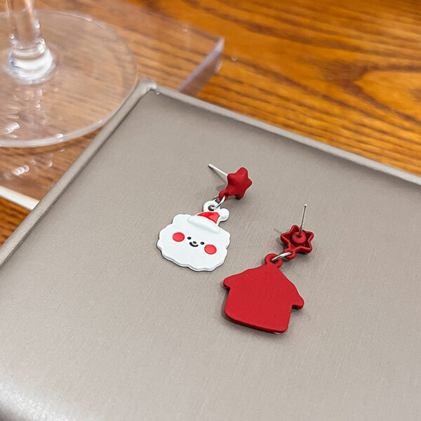 O1CN0183YyT91onFeQ6N924_2059265269-0-cib Wholesale Cartoon Christmas Santa Claus Christmas Tree Earrings