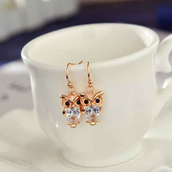 Wholesale Animal Series Owl Alloy Earrings