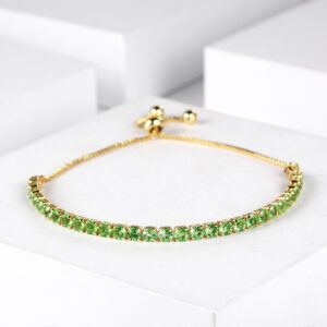 18K gold/green zircon