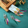 Wholesale Vintage Slender Feather Earrings
