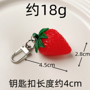 Deep Leaf Red Strawberry Door Buckle / Golden Door Buckle