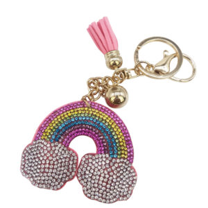 Wholesale Velvet Rainbow Cloud Keychain