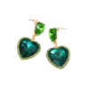 Wholesale Crystal Diamond Heart Alloy Earrings
