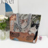 Wholesale Puppy Cat Vintage Polyester Embroidered Knit Bag