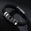Wholesale Fashion Simple Hand Woven Leather Alloy Bracelet