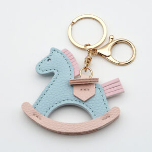 Little wooden horse blue lychee pattern