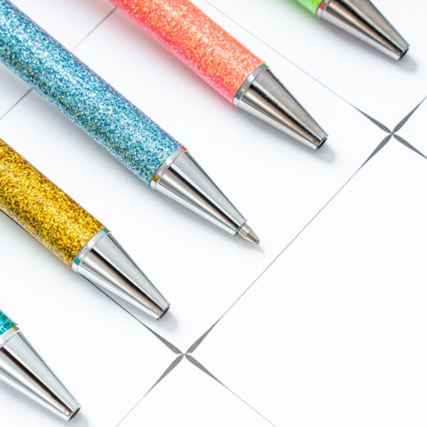 Wholesale Metal Zebra Pattern Gold Powder Bouncing Ballpoint Pen