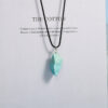 Wholesale Amethyst Irregular Leather Rope Crystal Necklace
