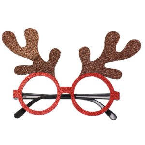 Brown antlers red frame