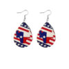 Wholesale Independence Day Flag Wood Earrings