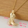 Wholesale Western Style Cowboy Boots Vintage Necklace Clavicle Chain