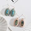 Wholesale Pearl Inlaid Fashion Abalone Oval Earrings